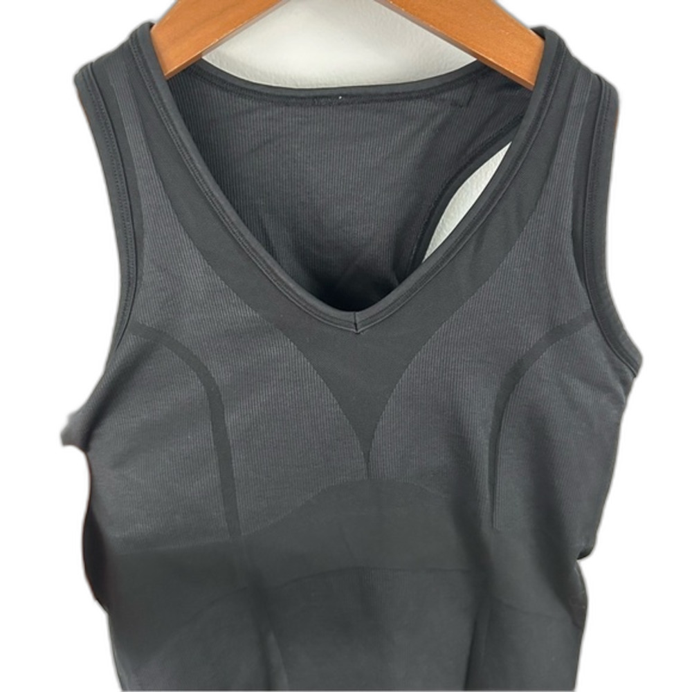Lululemon Black V-Neck Racerback Tank Workout Gym Activewear Training - Picture 6 of 13
